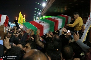 تشییع باشکوه شهیدان سردار قاسم سلیمانی و ابومهدی المهندس در کربلا و نجف