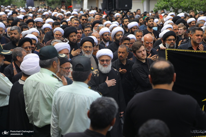 دسته عزای شهادت امام صادق(ع) با حضور آیت الله العظمی وحید خراسانی