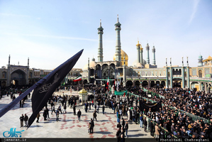  عزاداری شهادت حضرت علی ابن موسی الرضا(ع) در حرم مطهر حضرت معصومه(س)