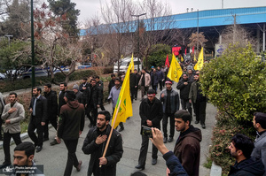 تجمع دانشجویان دانشگاه تهران در اعتراض به جنایت اخیر آمریکا و شهادت سردار سلیمانی