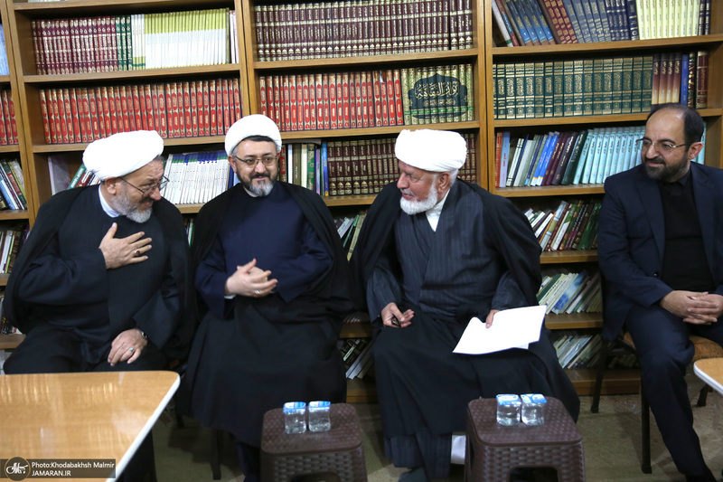 دیدار علی کمساری با شیخ ابوخوله رئیس مدرسه امام خمینی و علوم اسلامی در نجف اشرف