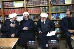 دیدار علی کمساری با شیخ ابوخوله رئیس مدرسه امام خمینی و علوم اسلامی در نجف اشرف
