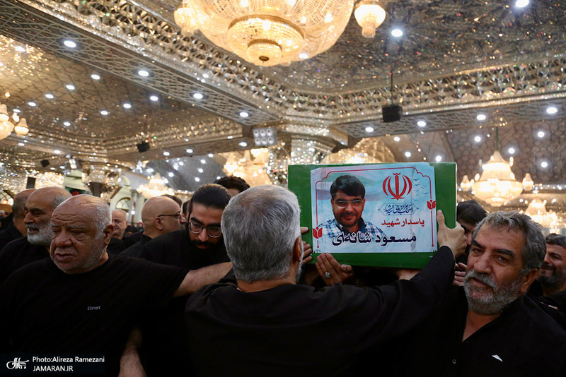 مراسم تشییع پیکر شهیدان سردار حسین سلامی و مسعود شانه ای