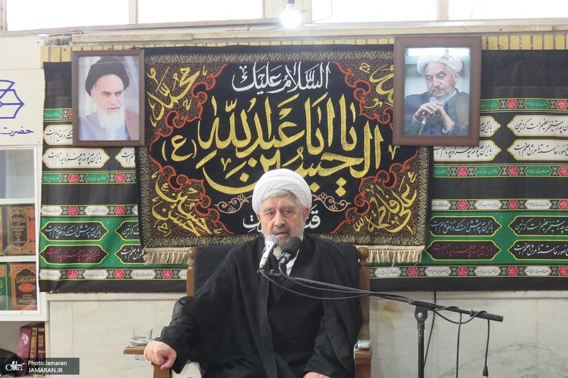 عزاداری اربعین حسینی در دفتر آیت الله العظمی صانعی (ره)