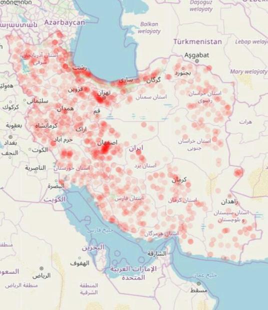 خطر کرونا در کدام نقاط کشور بیشتر است  + نقشه