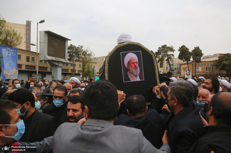 مراسم تشییع و خاکسپاری پیکر آیت الله ری شهری (ره) در حرم حضرت عبدالعظیم حسنی (ع)