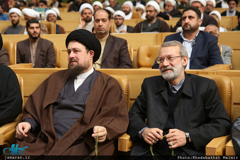 مراسم بزرگداشت چهلمین سالگرد شهادت آیت الله حاج سید مصطفی خمینی(ره)-4 سید حسن خمینی و علی لاریجانی