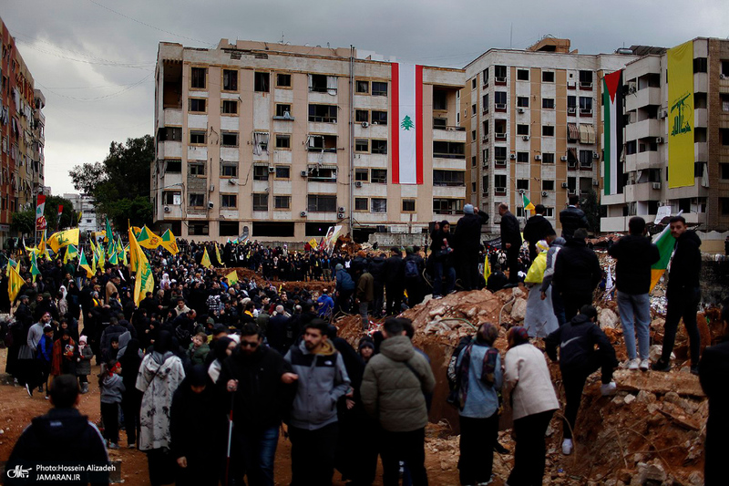 تصاویر اختصاصی جماران از حال و هوای بیروت یک روز مانده به تشییع شهید سید حسن نصرالله (ره)