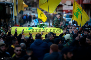 مراسم تشییع شهدای حزب الله در بیروت