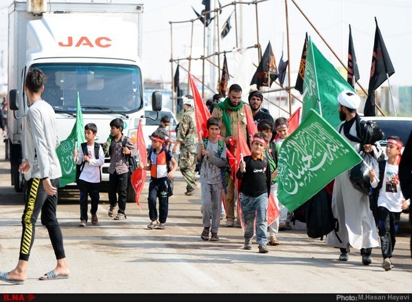 گزارش تصویری حضور پُرشور کودکان حسینی در مسیر کربلا