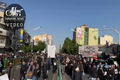 خیابان آزادی به سمت میدان انقلاب/ حضور مردم در مراسم تشییع شهدای خدمت