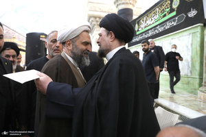 مراسم تشییع و تدفین همسر آیت الله موسوی بجنوردی (ره) در حرم امام خمینی (س)-2
