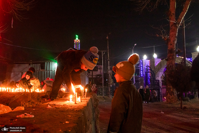 نورافشانی به مناسبت  میلاد حضرت علی (ع) در کشمیر ھند