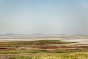 بخشی از دریاچه ارومیه بیابان شد + عکس