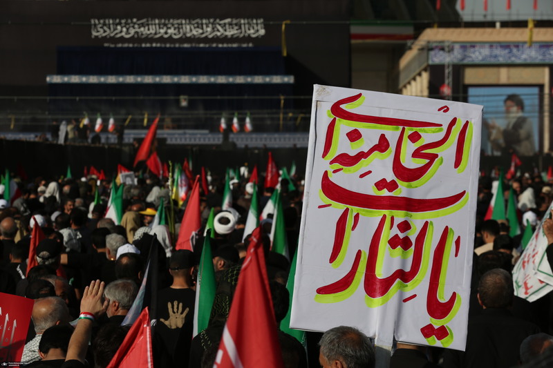 مراسم وداع رهبر شهید در مصلی امام خمینی