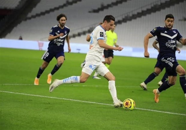 برتری مارسی مقابل بوردو در لیگ لوشامپیونه
