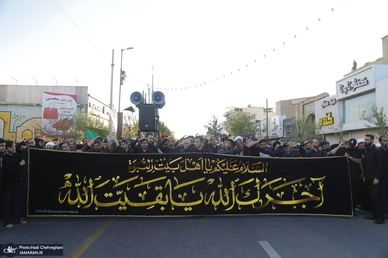 دسته عزاداری شهادت حضرت علی (ع) با حضور آیت‌الله العظمی وحید خراسانی