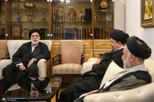 دیدار سید حسن خمینی با حجت الاسلام و المسلمین سید هادی خامنه‌ای