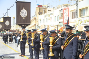 دسته عزاداری خادمین حرم حضرت معصومه (س) در روز شهادت امام رضا (ع)