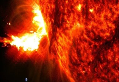 احتمال وقوع ۲ فوران خورشیدی در روز ۱۶ آوریل
