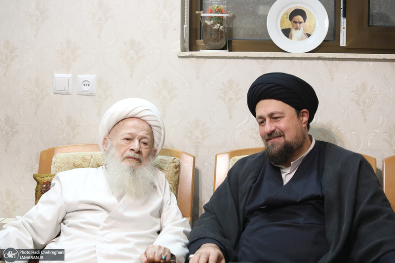 حضور سید حسن خمینی در بیت آیت الله العظمی محفوظی