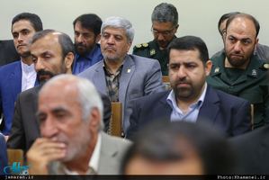 دیدار دست‌اندرکاران کنگره مرحوم آیت‌الله حاج شیخ غلامرضا یزدی (فقیه خراسانی) با رهبر معظم انقلاب