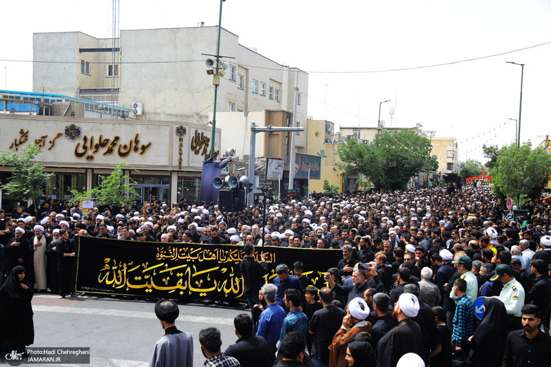 دسته عزای شهادت امام صادق(ع) با حضور آیت الله العظمی وحید خراسانی