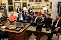 تصاویری از دیدار ترامپ و زلنسکی و رهبران اروپایی در کاخ سفید (10)