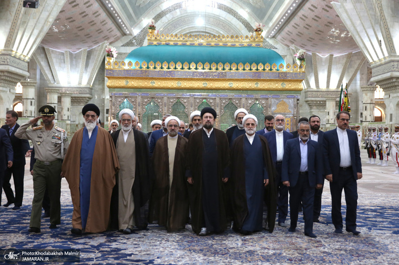 مراسم تجدید میثاق قوه‌ قضائیه با آرمان‌های امام خمینی(س) در حرم امام،