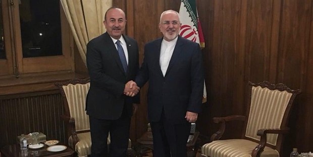رایزنی ظریف و وزیر خارجه ترکیه در تهران