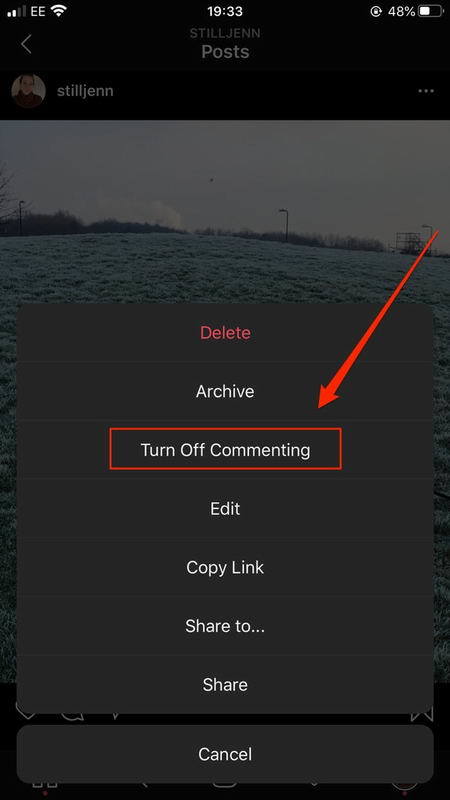 بستن کامنت های اینستاگرام 