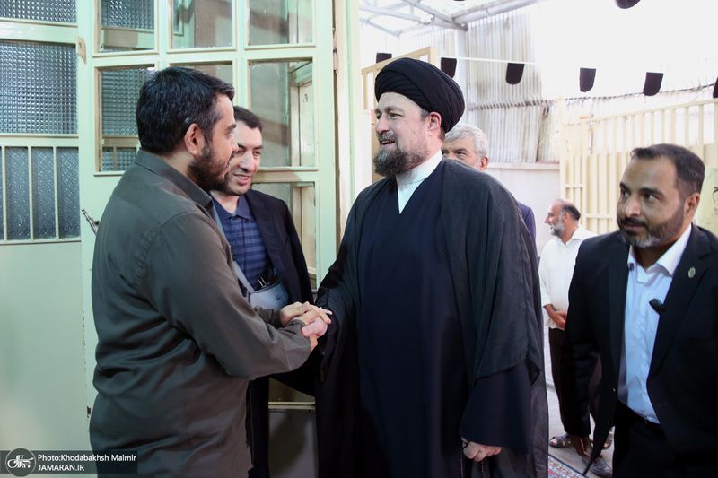 بازدید سیدحسن خمینی از  کارگاه طراحی زندگی سیاسی و عرفانی امام خمینی (ره) در حسینیه جماران
