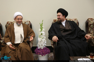 حاشیه دیدار جمعی از میهمانان کنفرانس وحدت اسلامی با سید حسن خمینی