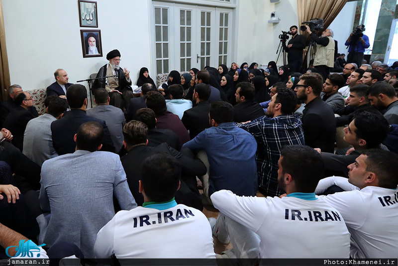 دیدار مدال‌آوران کاروان ورزشی ایران در بازی‌های آسیایی با رهبر معظم انقلاب