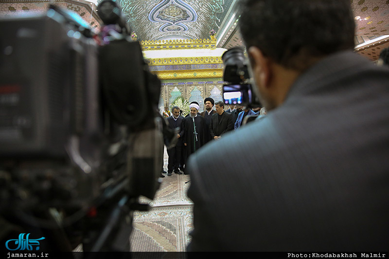 ادای احترام حسن روحانی به امام خمینی و رییس فقید مجمع تشخیص مصلحت نظام