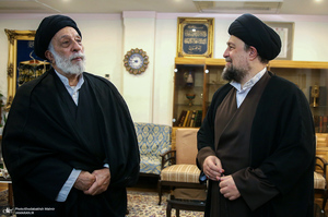دیدار سید حسن خمینی با حجت الاسلام و المسلمین سید هادی خامنه‌ای