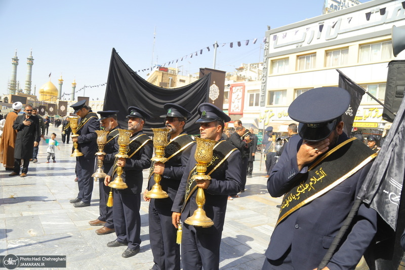 دسته عزاداری خادمین حرم حضرت معصومه (س) در روز شهادت امام رضا (ع)