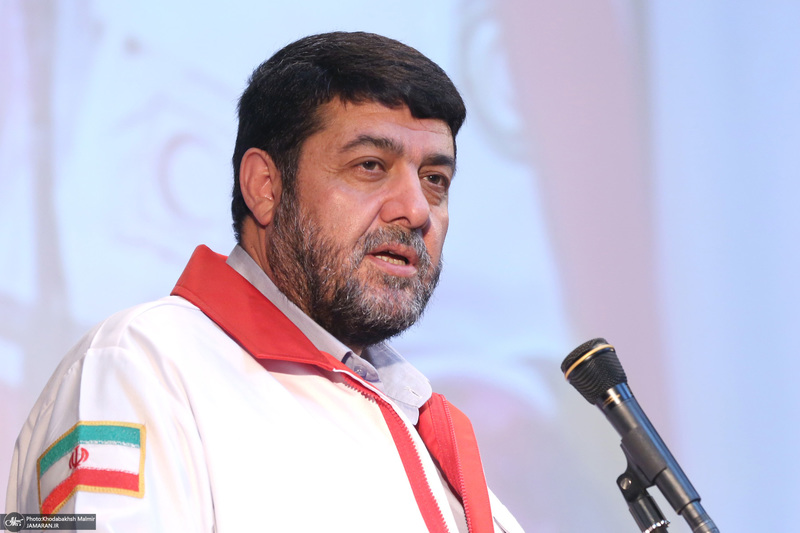 دیدار رییس و امدادگران جمعیت هلال احمر با سید حسن خمینی