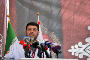 بدرقه 22 هزار امدادگر هلال احمر از جوار حرم امام خمینی (س)