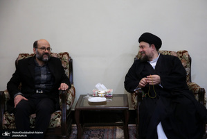 دیدار رئیس سازمان اسناد و کتابخانه ملی ، معاونین ومدیران با سید حسن خمینی