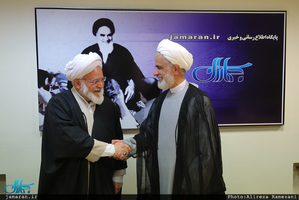 حضور حجج اسلام و المسلمین انصاری و مصباحی مقدم در جماران