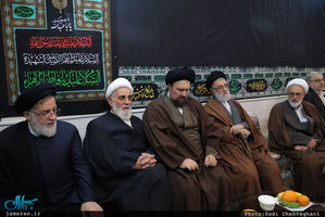 حضور سید حسن خمینی در منزل مرحوم حاج شيخ محمد حسن قرهى(ره)