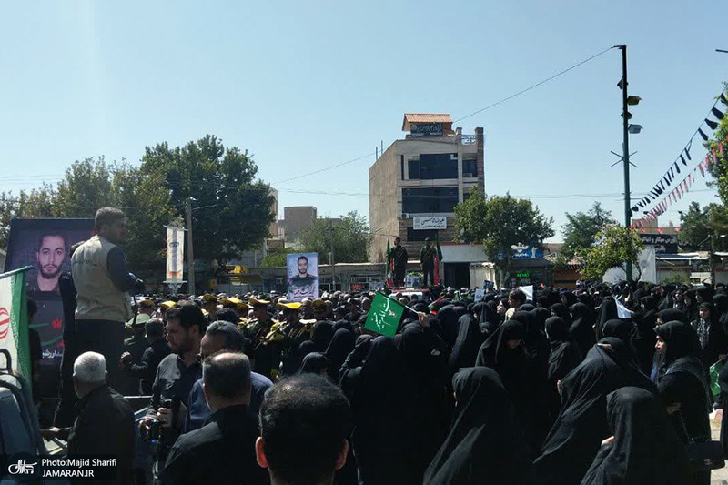 تشییع پیکر شهید «محمد انصاری» در خمین