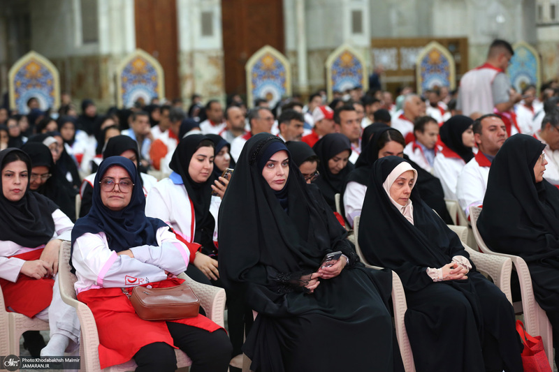 دیدار امدادگران هلال احمر با سید حسن خمینی