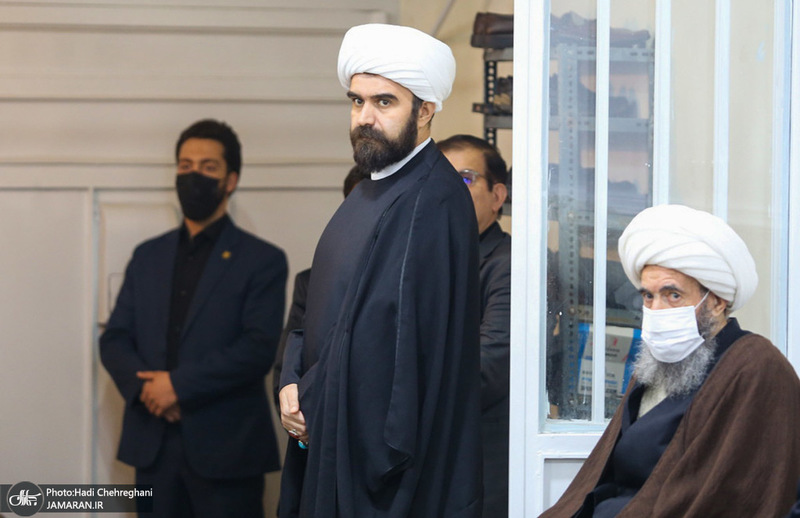 عزاداری شهادت حضرت فاطمه(س) در بیت آیت الله دوستی زنجانی با حضور سید حسن خمینی