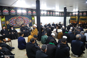 عزاداری شهادت حضرت فاطمه (س) در بیت آیت الله دوستی زنجانی‎