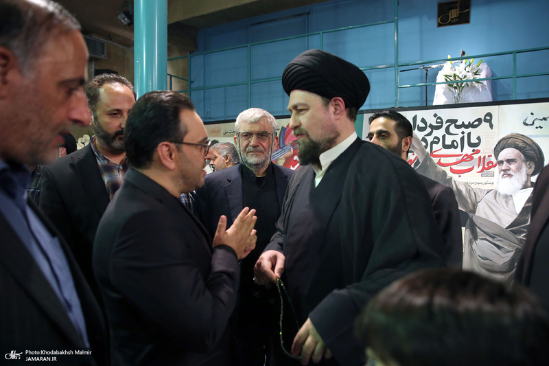 پشت صحنه برنامه تلویزیونی «صف اول» با حضور سید حسن خمینی