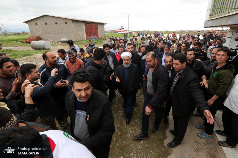 بازدید رئیس جمهور از مناطق سیل زده استان گلستان