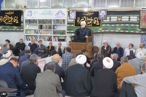 مراسم عزاداري ایام فاطمیه در دفتر آیت الله العظمی صانعی (ره)