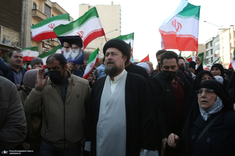 حضور سید حسن خمینی در اجتماع بزرگ مردم تهران